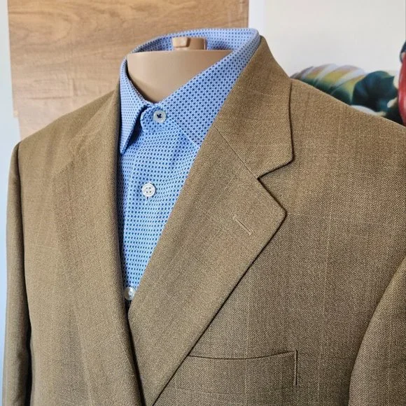 Oscar DeLaRenta Mens Blazer Sports Coat Casual Jacket Size 46L Wool
